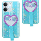 For Realme C71 Back Cover Case (3D Cute Heart Strap Holder | Camera Protection | Designer Girls Print)