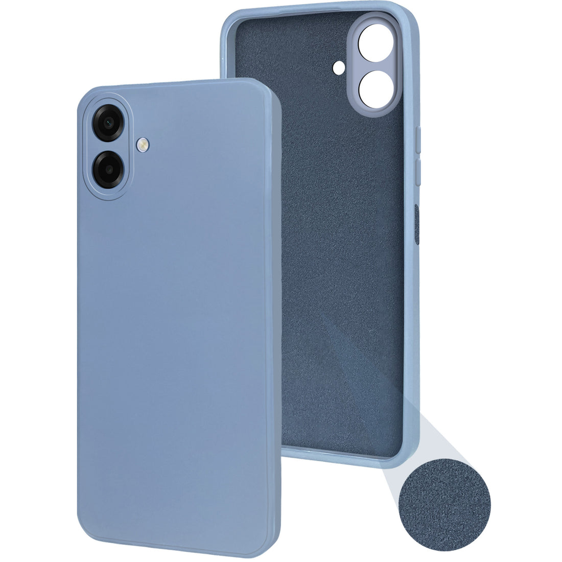 For Samsung Galaxy A07 | F70e 5G Back Case Cover (Inside Fiber cloth with Matte Finish Silicone |Black)