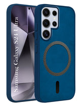 For Samsung Galaxy S24 Ultra Back Cover Case (Sleek Leather Finish | MagSafe Compatible Wireless Charging | Camera Bump Protection)