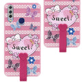 For Vivo Y12 | Y15 | Y17 Back Cover Case (3D Cute Heart Strap Holder | Camera Protection | Designer Girls Print)