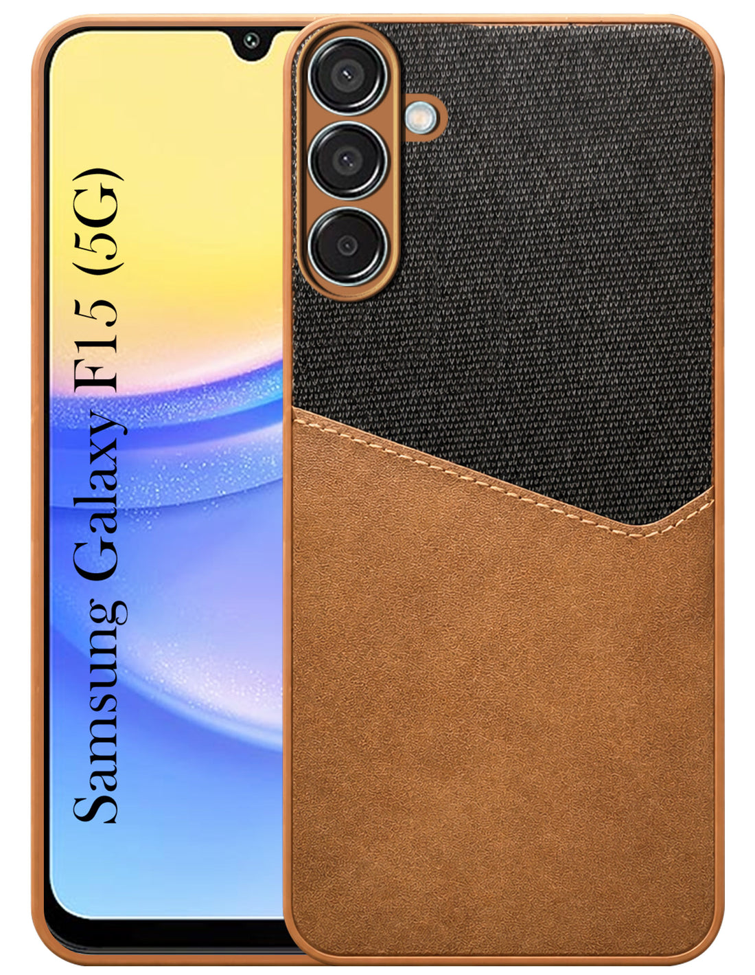 For Samsung Galaxy F15 5G Back Cover Case  (Dual PU Leather Stitch | Professional Minimalist | Soft and Flexible)