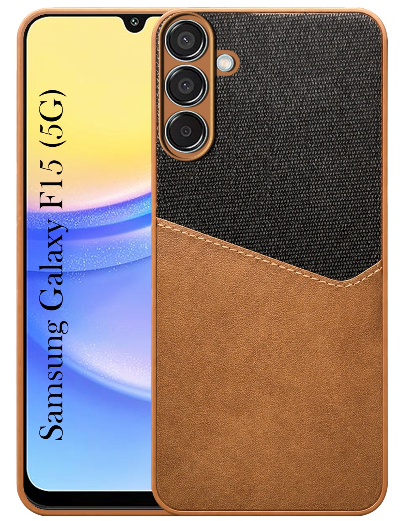 For Samsung Galaxy F15 5G Back Cover Case  (Dual PU Leather Stitch | Professional Minimalist | Soft and Flexible)