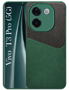 For Vivo T3 Pro Back Cover Case (Dual PU Leather Stitch | Professional Minimalist | Soft and Flexible)