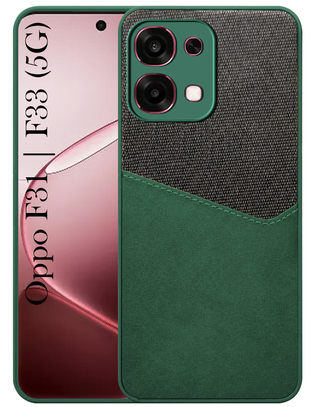 For Oppo F31 5G | Oppo F33 5G Back Cover Case (Dual PU Leather Stitch | Professional Minimalist | Soft and Flexible)