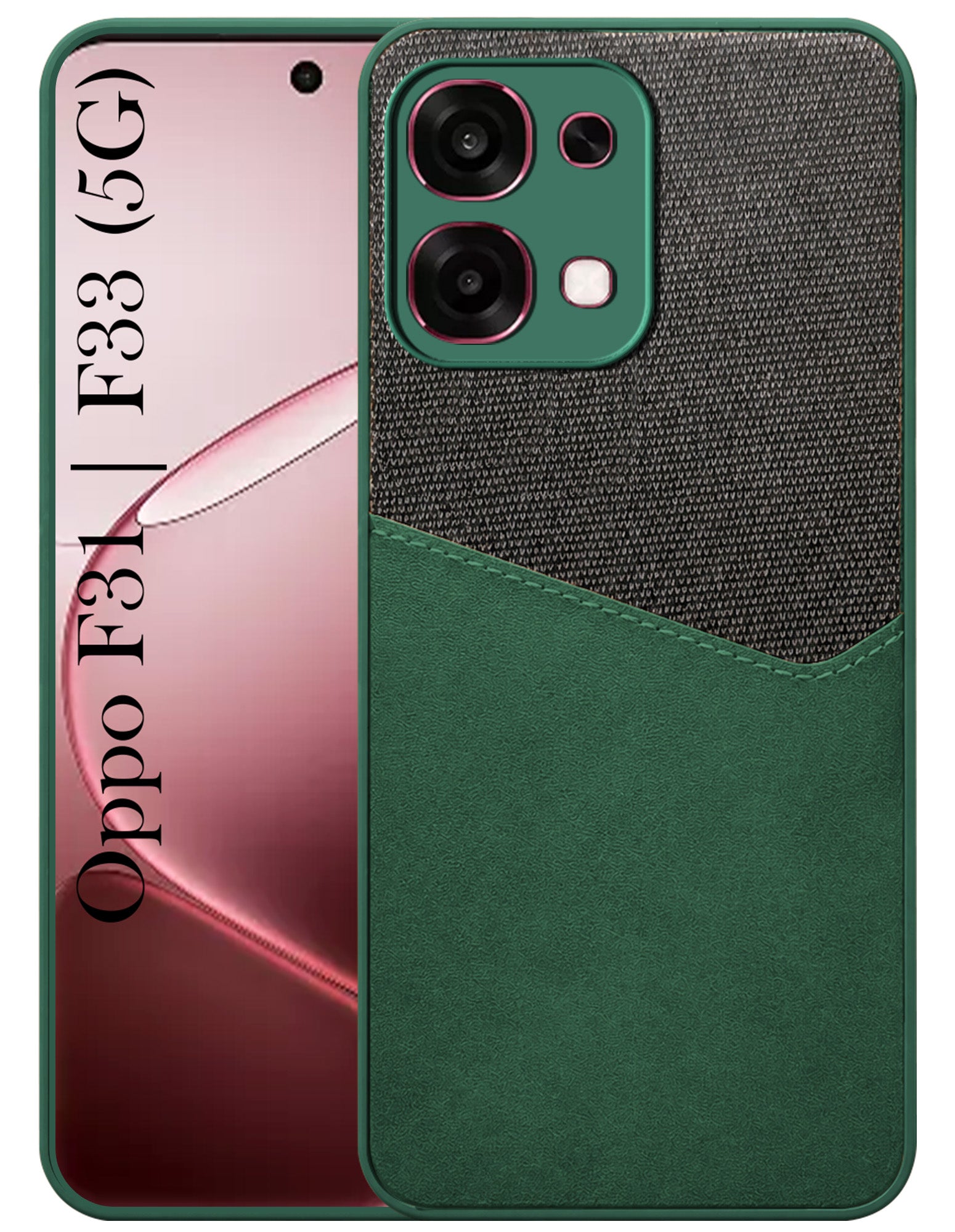 For Oppo F31 5G | Oppo F33 5G Back Cover Case (Dual PU Leather Stitch | Professional Minimalist | Soft and Flexible)