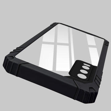 For Vivo Y12s | Y11s | Y12G Back Cover Case (Ultimate Shockproof Bumpers | Anti Yellow | Rugged Armor | Hybrid PC | Black )