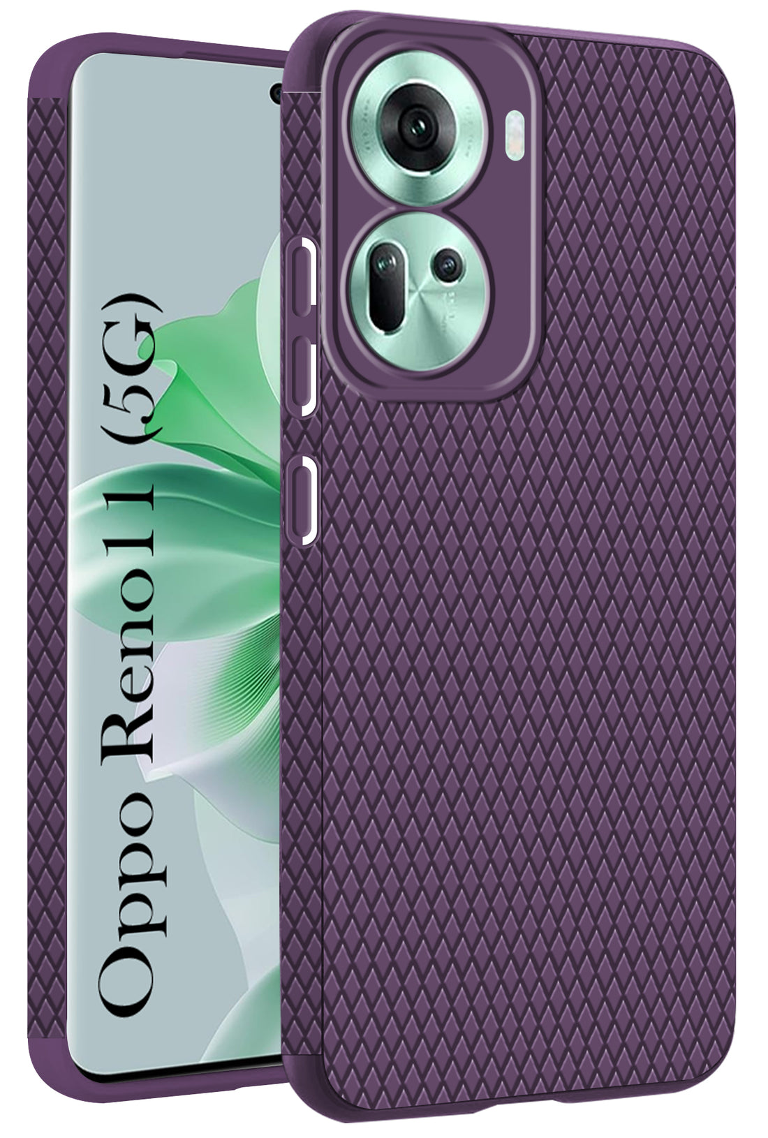 For Oppo Reno11 5G Back Cover Case (Liquid Silicone | Side Grip | Camera Protection)