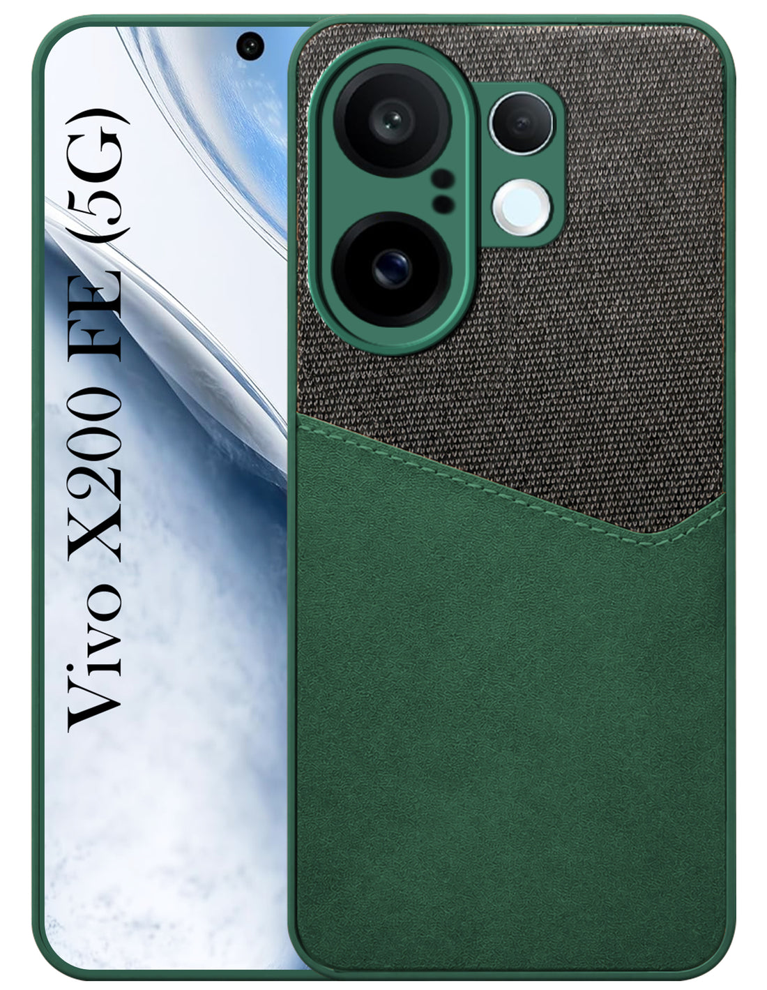 For Vivo X200 FE Back Cover Case (Dual PU Leather Stitch | Professional Minimalist | Soft and Flexible)