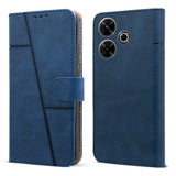 For Xiaomi Mi Redmi 13 4G | 5G Flip Cover Case (Stitched Leather with Magnetic Closure)
