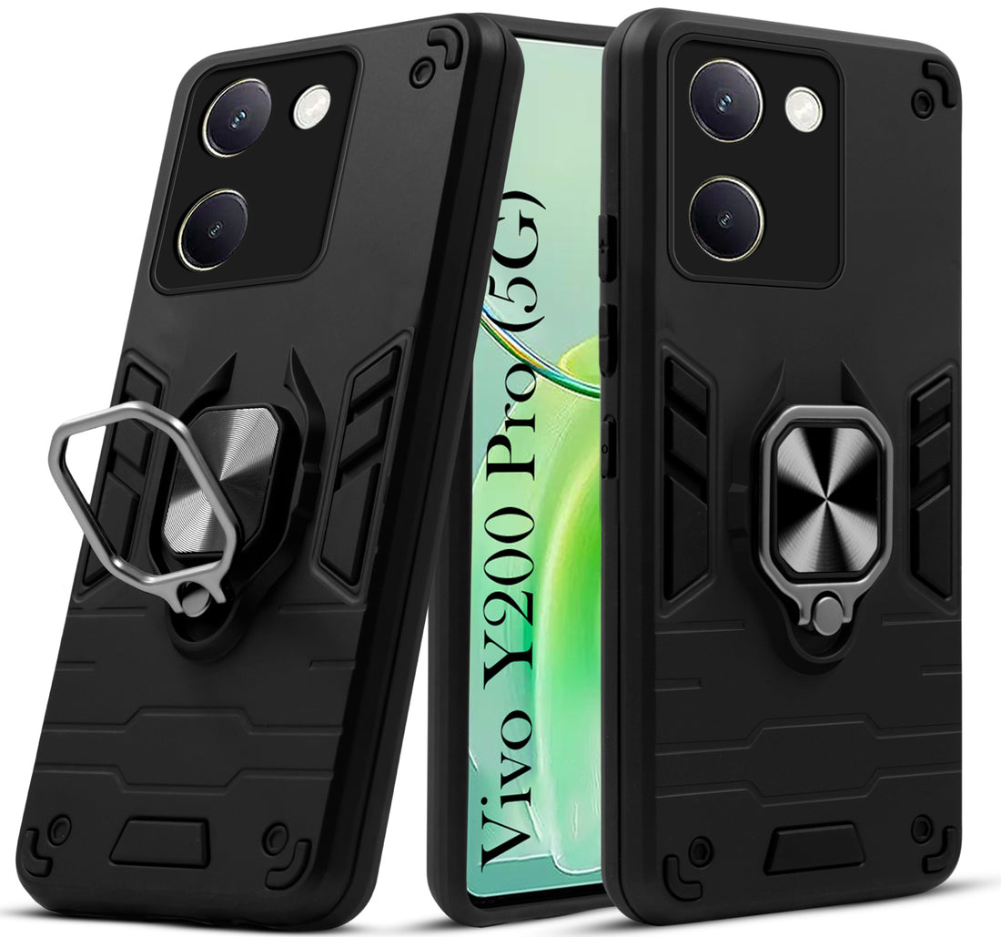 For Vivo Y200 Pro 5G Back Cover Case (Shockproof Polycarbonate Dual Layer Hybrid Armor)