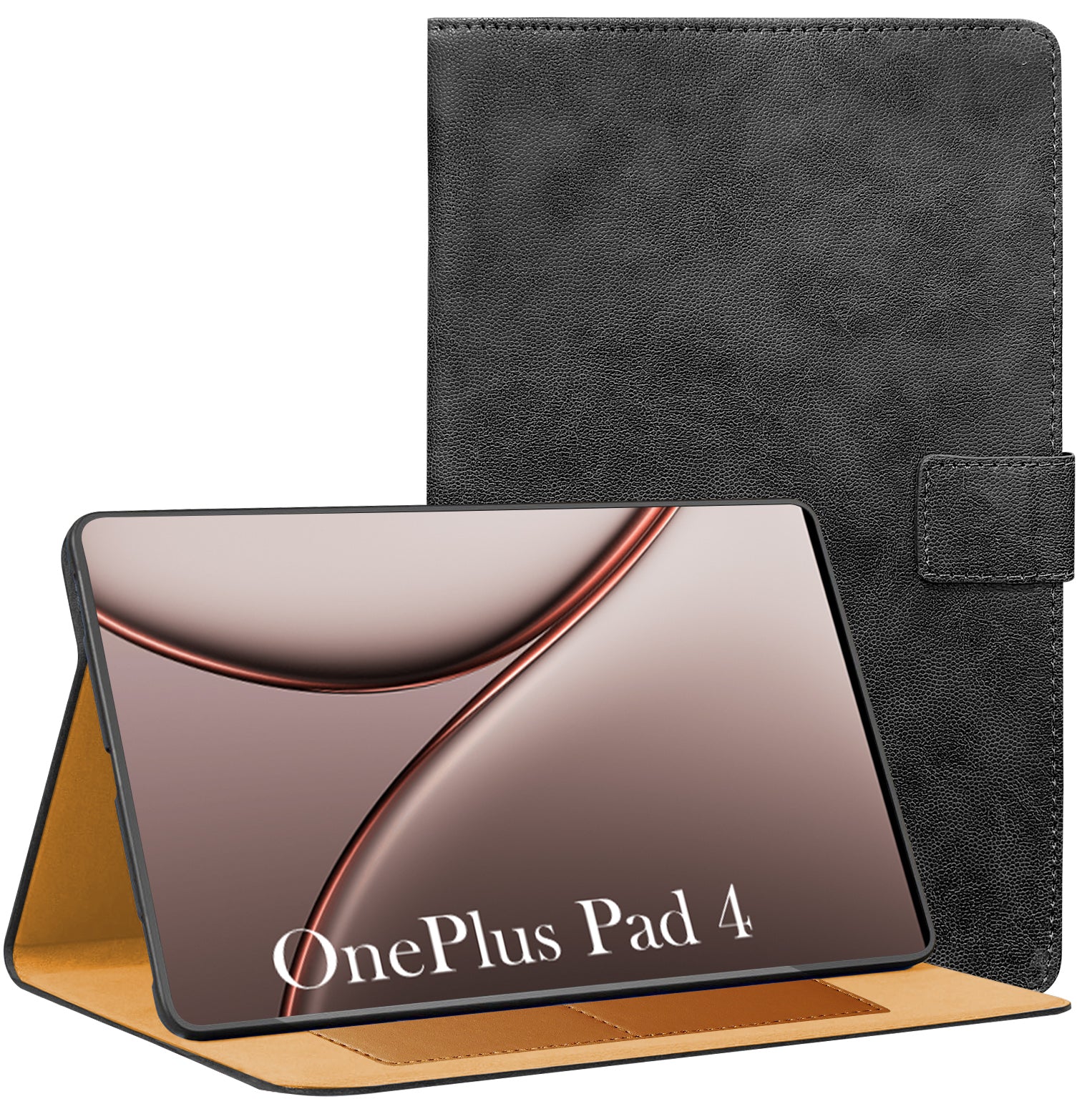 For OnePlus Pad 4 13.2 Inch OPD 2514 Flip Cover Folio Cover (PU Leather | Multi-Angle Smart Stand | Card Storage Slots | Silicone Back Pouch)