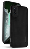 For Infinix GT 30 Pro Back Cover Case (Textured Grip Design | Micro-Fiber Cloth Inside | Slim and Light Weight | Soft Touch and Feel | Black)