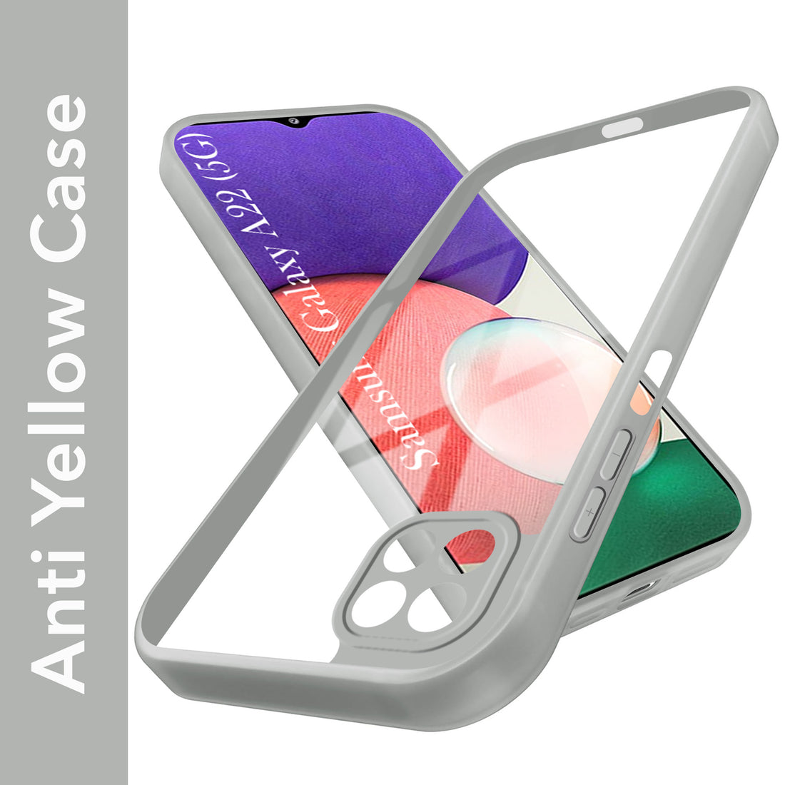 For Samsung Galaxy A22 5G Back Cover Case Ultra-Hybrid (Lifetime Anti Yellow | Anti Scratch | Crystal Clear Shockproof)