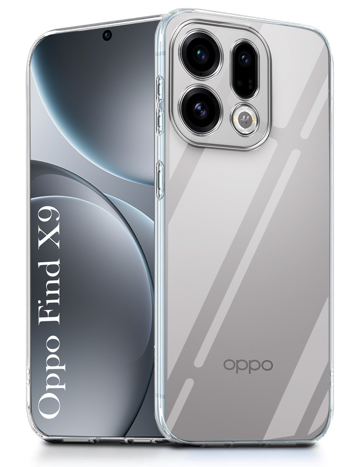 For Oppo Find X9 Back Cover Case Silicone (Clear Shockproof Case with Camera Protection | Soft and Flexible | Transparent)
