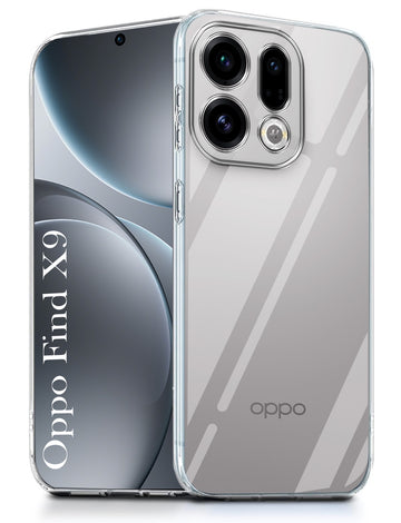 For Oppo Find X9 Back Cover Case Silicone (Clear Shockproof Case with Camera Protection | Soft and Flexible | Transparent)
