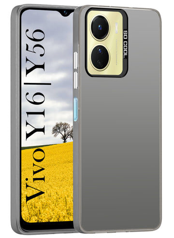 For Vivo Y16 | Vivo Y56 Hard Back Cover Case (Velvet Touch | Professional Glossy Finish | Camera Protection Bump)