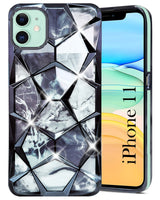 For Apple iPhone 11 Back Cover Case ( Dual Design Glitter Sparkle and Detachable Diamond Print Case | Soft and Flexible)