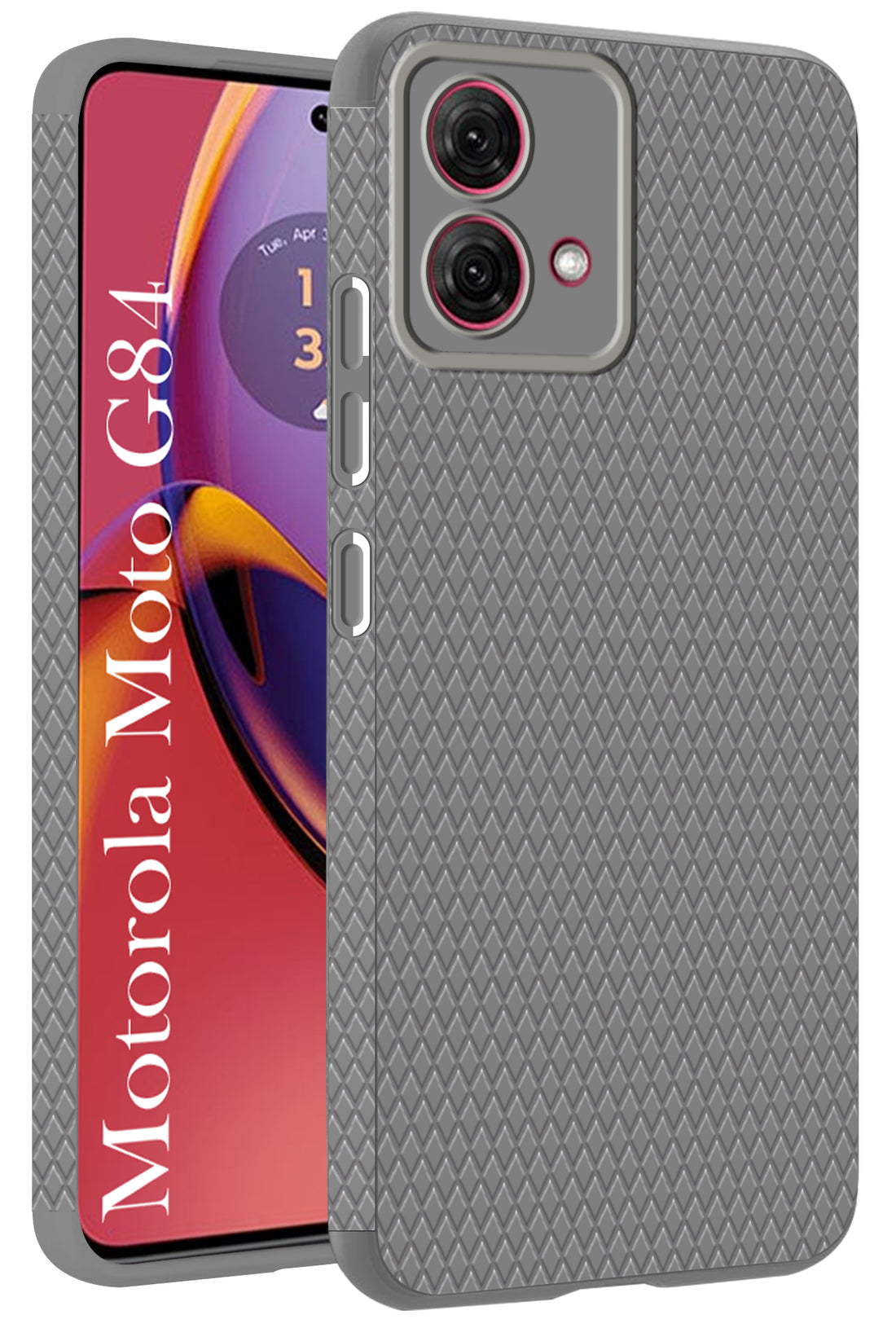 For Motorola Moto G84 Back Cover Case (Liquid Silicone | Side Grip | Camera Protection)