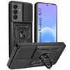 For Samsung Galaxy A57 5G Back Cover Case Hybrid Armor (Sliding Shutter Camera Protection | Polycarbonate |Ring Holder Kickstand)