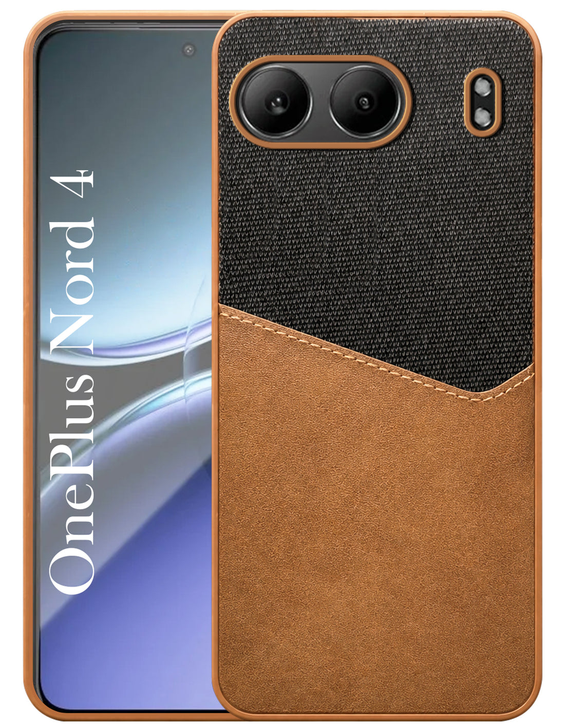 For Oneplus Nord 4 Back Cover Case (Dual PU Leather Stitch | Professional Minimalist | Soft and Flexible)