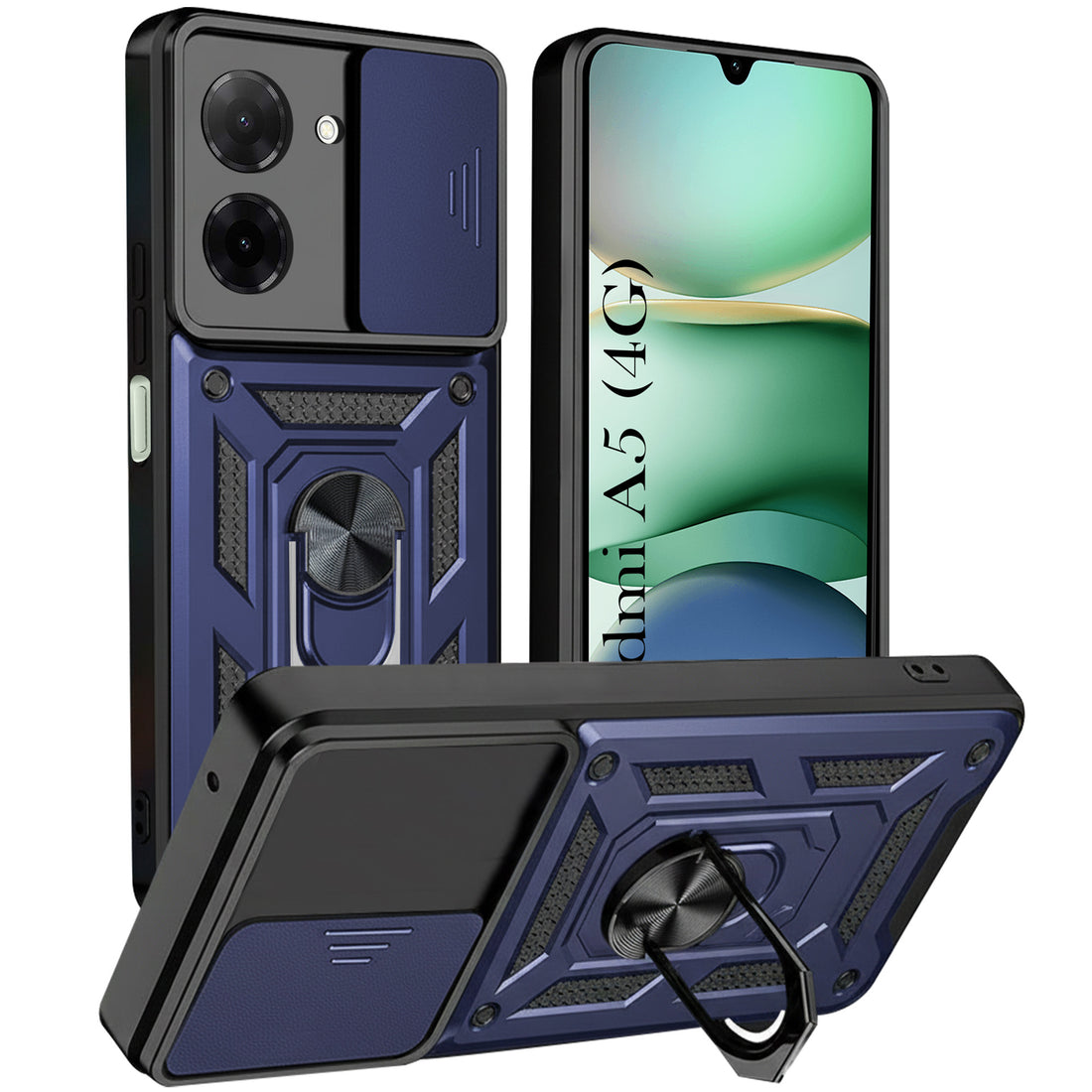 For Redmi A5 4G Back Cover Case (Hybrid Dual Armor Polycarbonate)