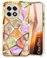 For OnePlus 13R Back Cover Case (Dual Design Glitter Sparkle and Detachable Diamond Print Case | Soft and Flexible)