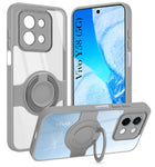 For Vivo Y58 5G Back Cover Case with stand (Built-in Ring Holder Kickstand | Lifetime Anti Yellow | Camera Protection)