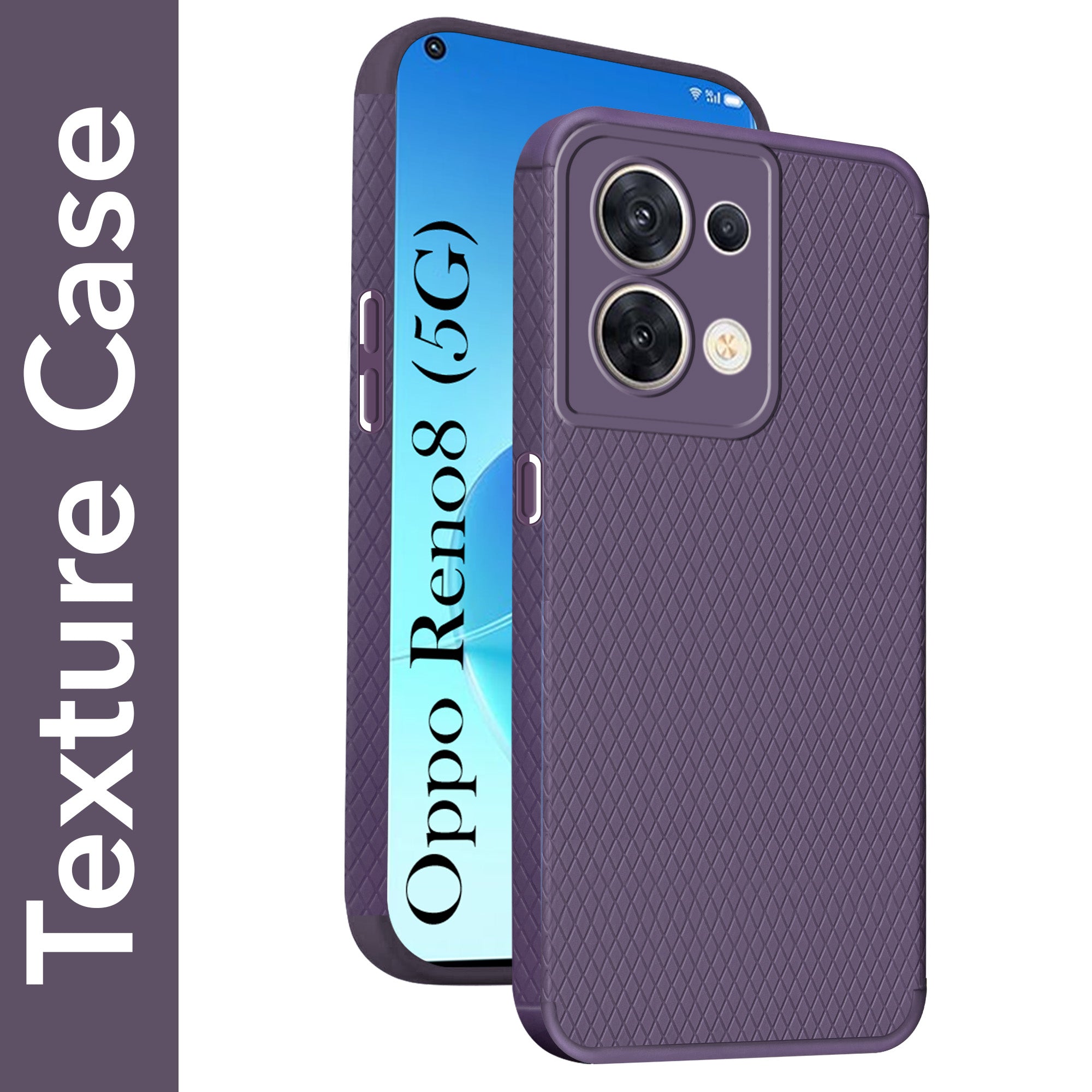 For Oppo Reno 8 5G Back Cover Case (Liquid Silicone | Side Grip | Camera Protection)