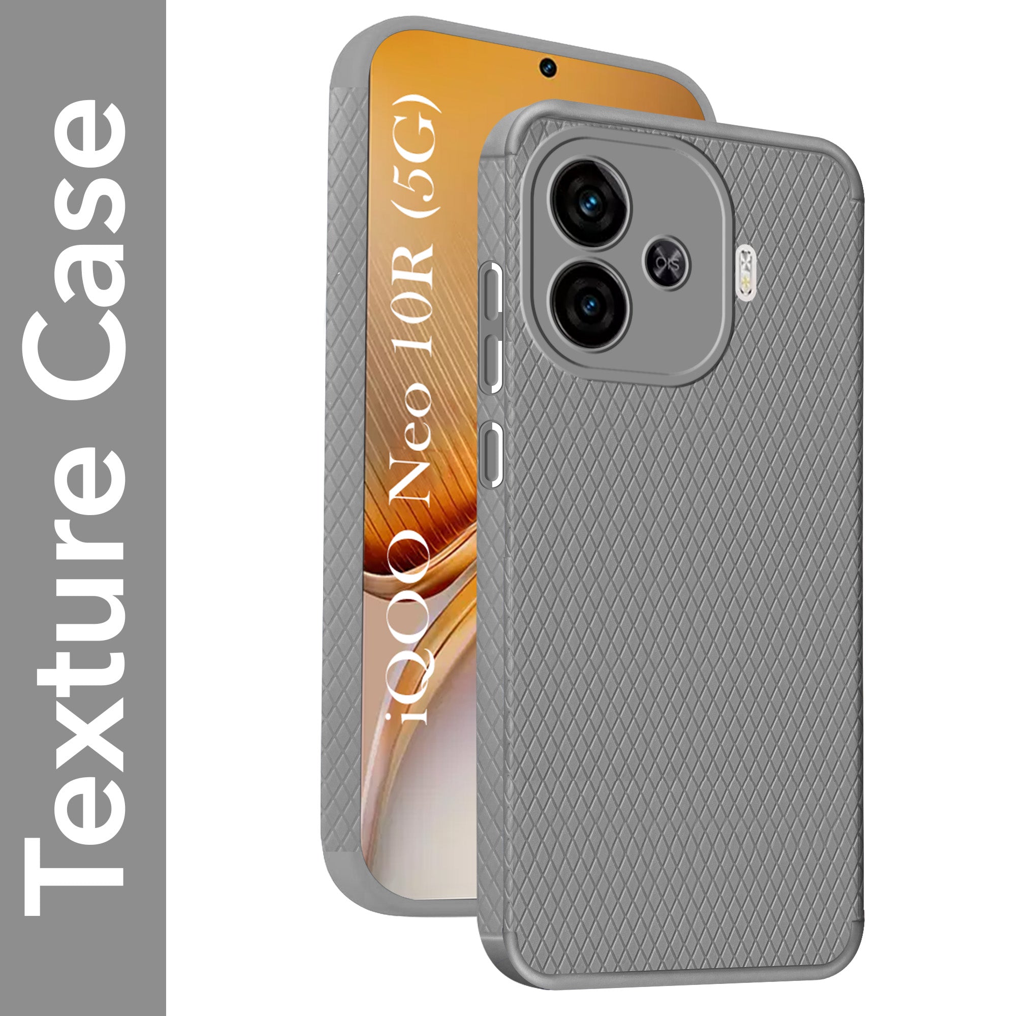 For Vivo iQOO Neo 10R Back Cover Case Liquid Silicone (Camera Protection | Side Grip Texture | Soft and Flexible)