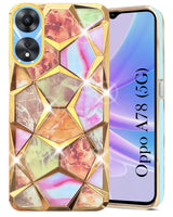 For Oppo A78 5G Back Cover Case (Dual Design Glitter Sparkle and Detachable Diamond Print Case | Soft and Flexible)