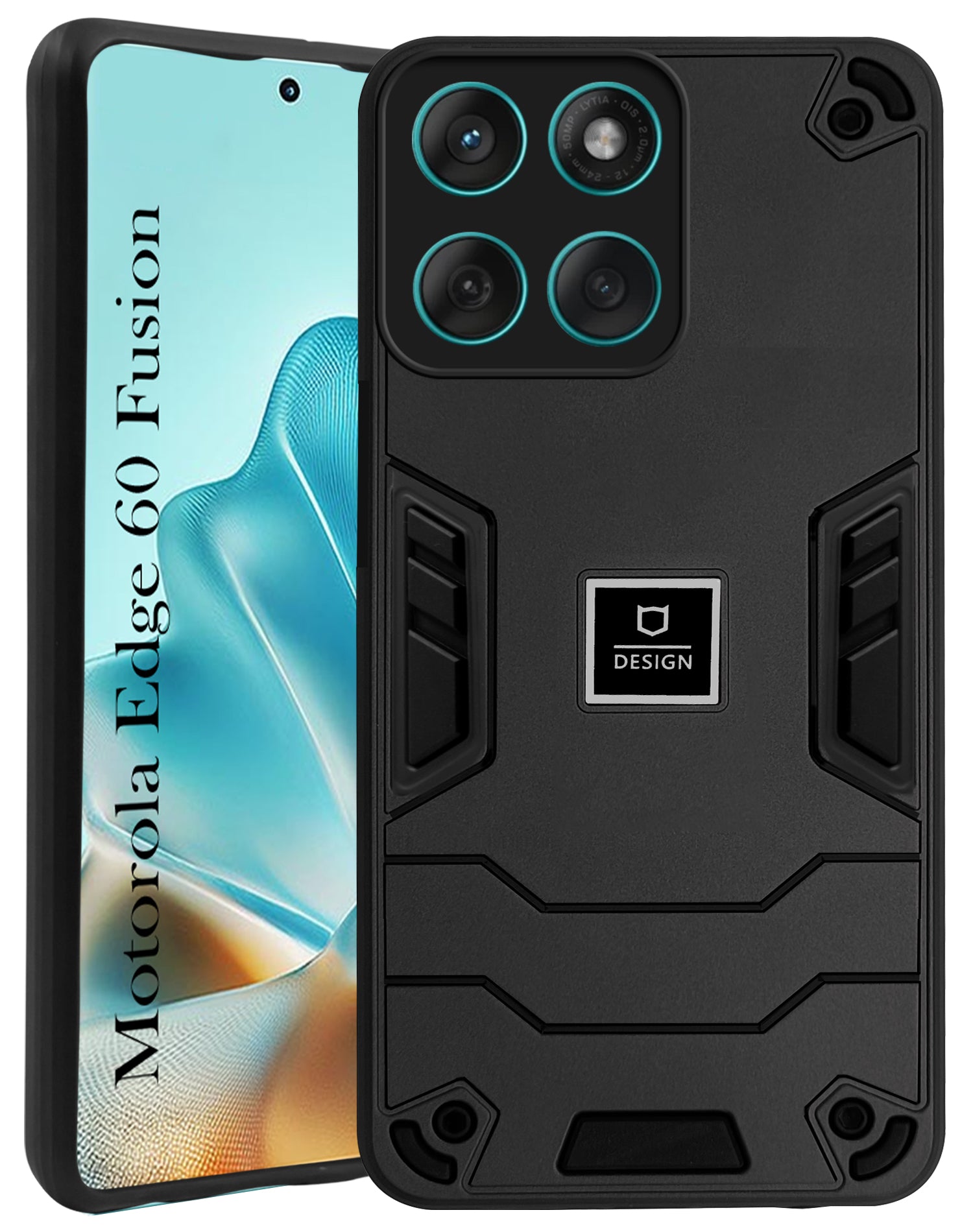 For Motorola Moto Edge 60 Fusion Back Cover Case (Hybrid Armor | Slim Dual Layer | Shockproof Lightweight)