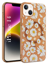 For Apple iPhone 14 Back Cover Case (Cute Floral Design | Flower Print for Girls | MagSafe Compatible Wireless Charging)