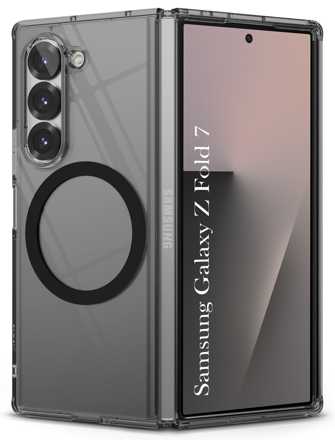For Samsung Galaxy Z Fold 7 Back Cover Case Lifetime Anti-Yellow Clear (Magnetic Charging Support | Sleek Hard Crystal | Shockproof and Camera Protection)