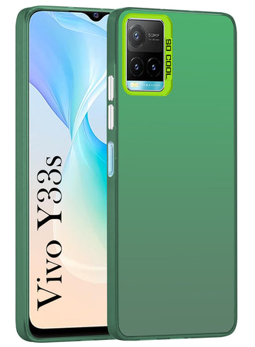 For Vivo Y33s Hard Back Cover Case (Velvet Touch | Professional Glossy Finish | Camera Protection Bump)