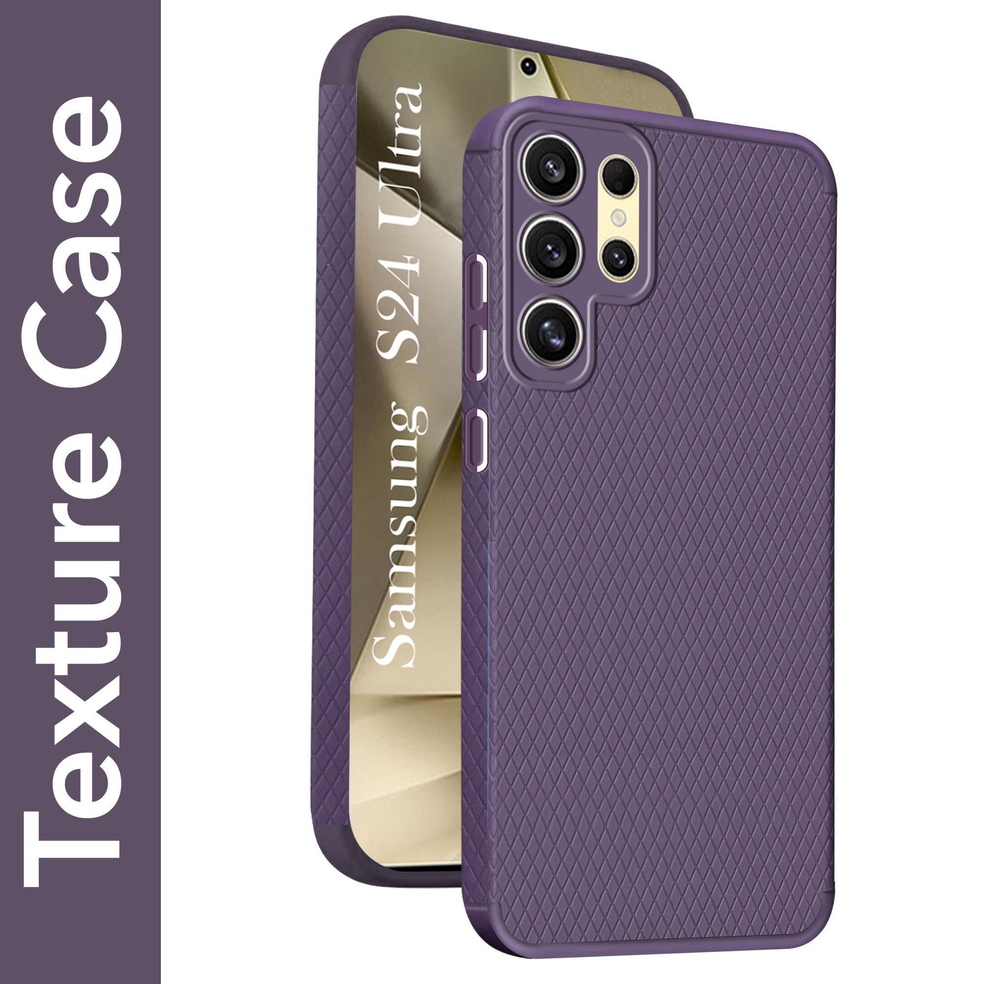 For Samsung Galaxy S24 Ultra Back Cover Case (Liquid Silicone | Side Grip | Camera Protection)