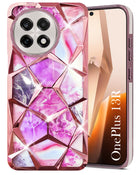 For OnePlus 13R Back Cover Case (Dual Design Glitter Sparkle and Detachable Diamond Print Case | Soft and Flexible)