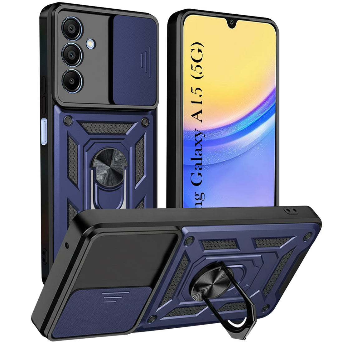 For Samsung Galaxy A15 5G Back Cover Case (Hybrid Dual Armor Polycarbonate)