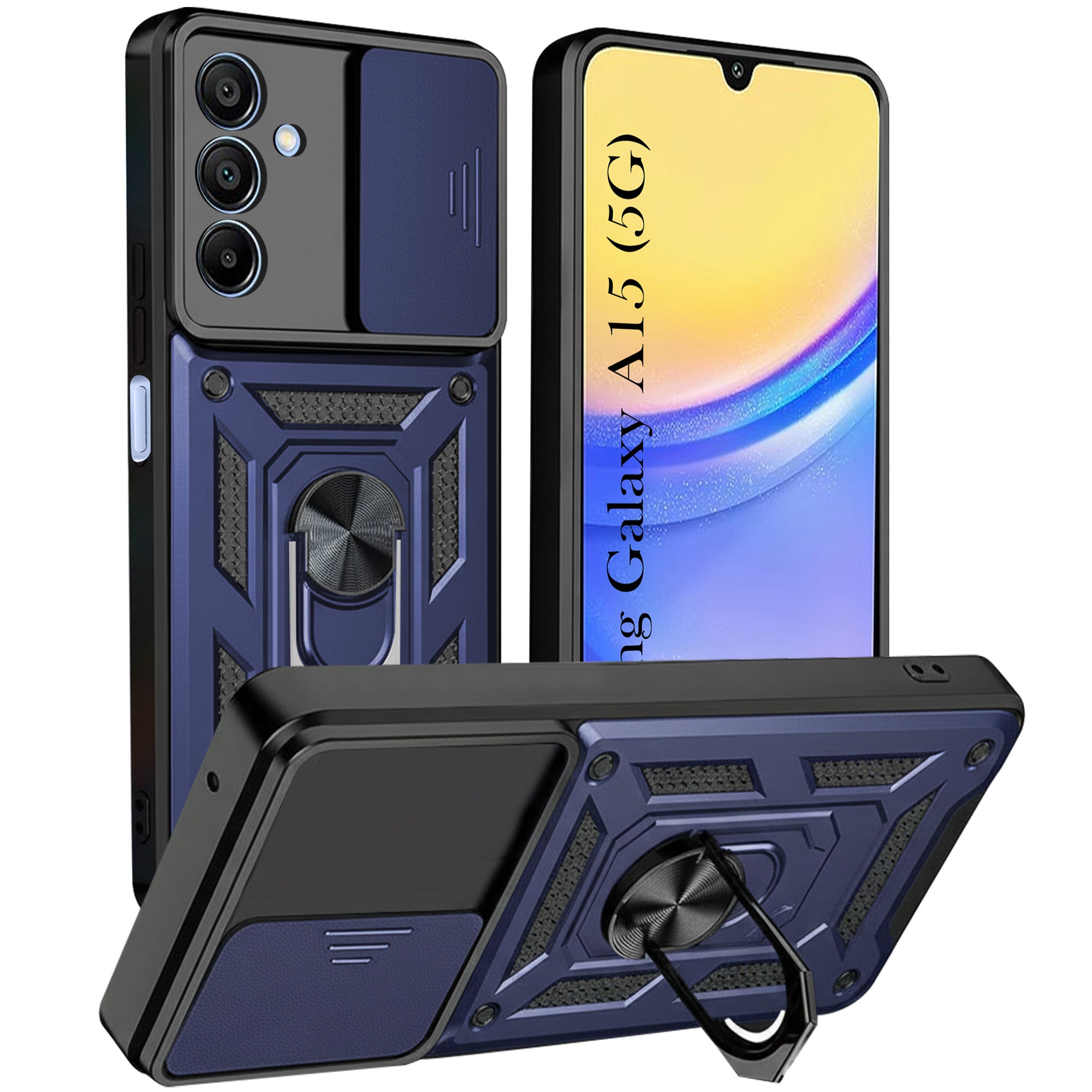For Samsung Galaxy A15 5G Back Cover Case (Hybrid Dual Armor Polycarbonate)