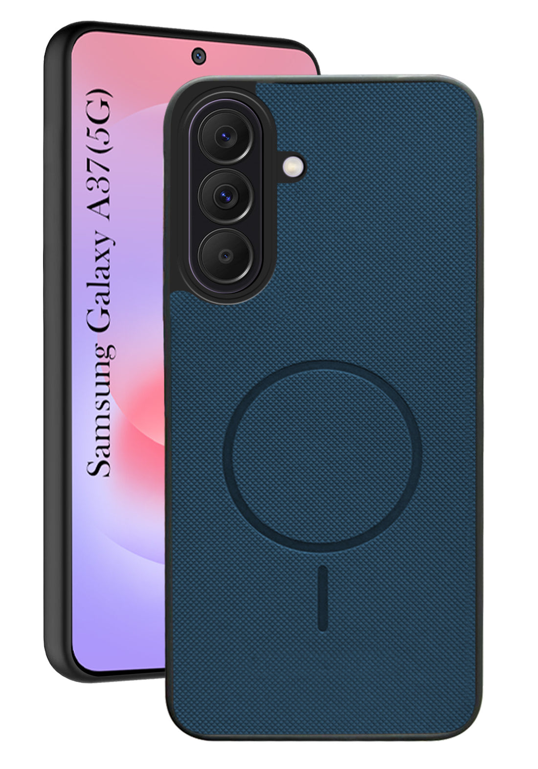 For Samsung Galaxy A37 5G Back Cover Case PU Leather (Texture Grip Design | Professional Minimalist | Camera Protection | Soft and Flexible)