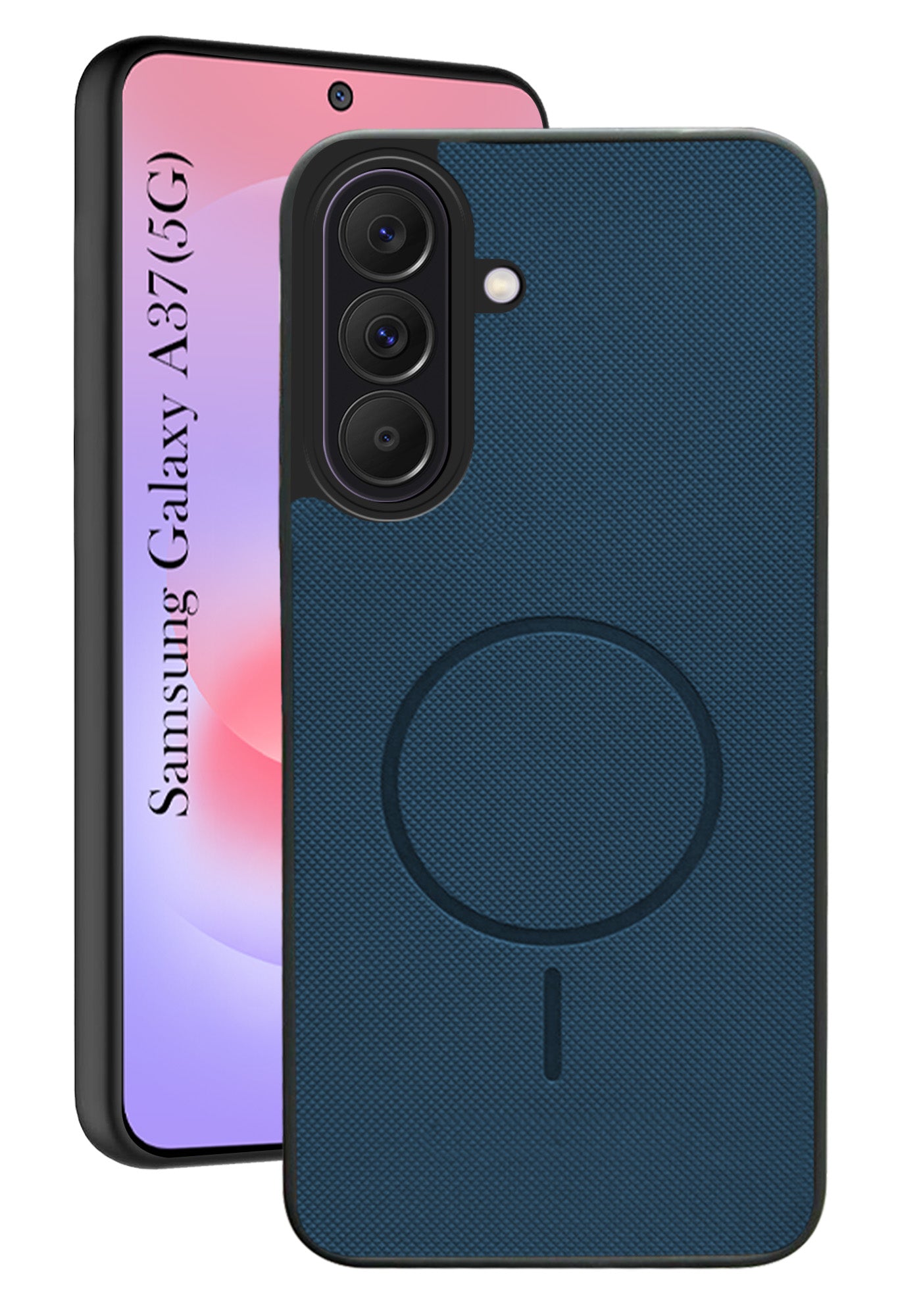 For Samsung Galaxy A37 5G Back Cover Case PU Leather (Texture Grip Design | Professional Minimalist | Camera Protection | Soft and Flexible)