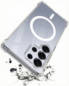 For Samsung Galaxy S25 Ultra Back Cover Shockproof Crystal-Clear (Magsafe Wireless Support | Drop & Camera Protection | Hard Polycarbonate)