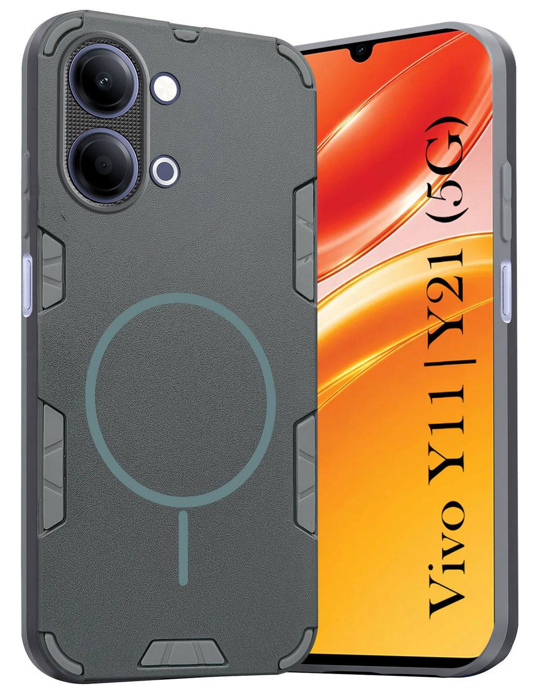 For Vivo Y11 | Vivo Y21 5G Back Cover Case (Slim Hybrid Armor | Shockproof Camera Protection | Rugged Dual Layer)