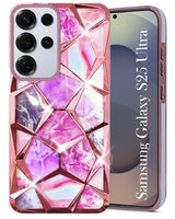 For Samsung Galaxy S25 Ultra Back Cover Case ( Dual Design Glitter Sparkle and Detachable Diamond Print Case | Soft and Flexible)