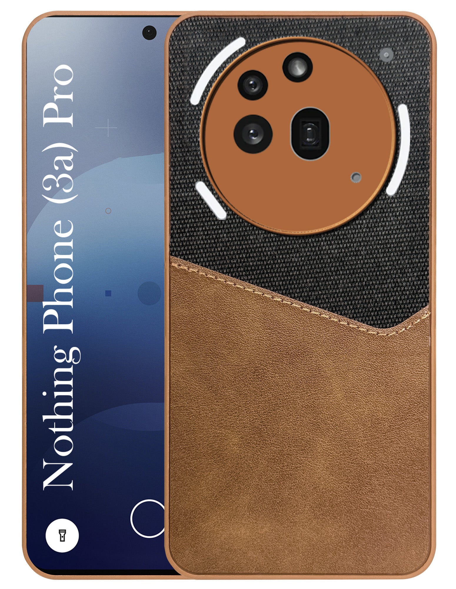 For Nothing Phone 3A Pro 5G Back Cover Case  (Dual PU Leather Stitch | Professional Minimalist | Soft and Flexible)