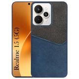 For Realme 15 Back Cover Case (Dual PU Leather Stitch | Professional Minimalist | Soft and Flexible)