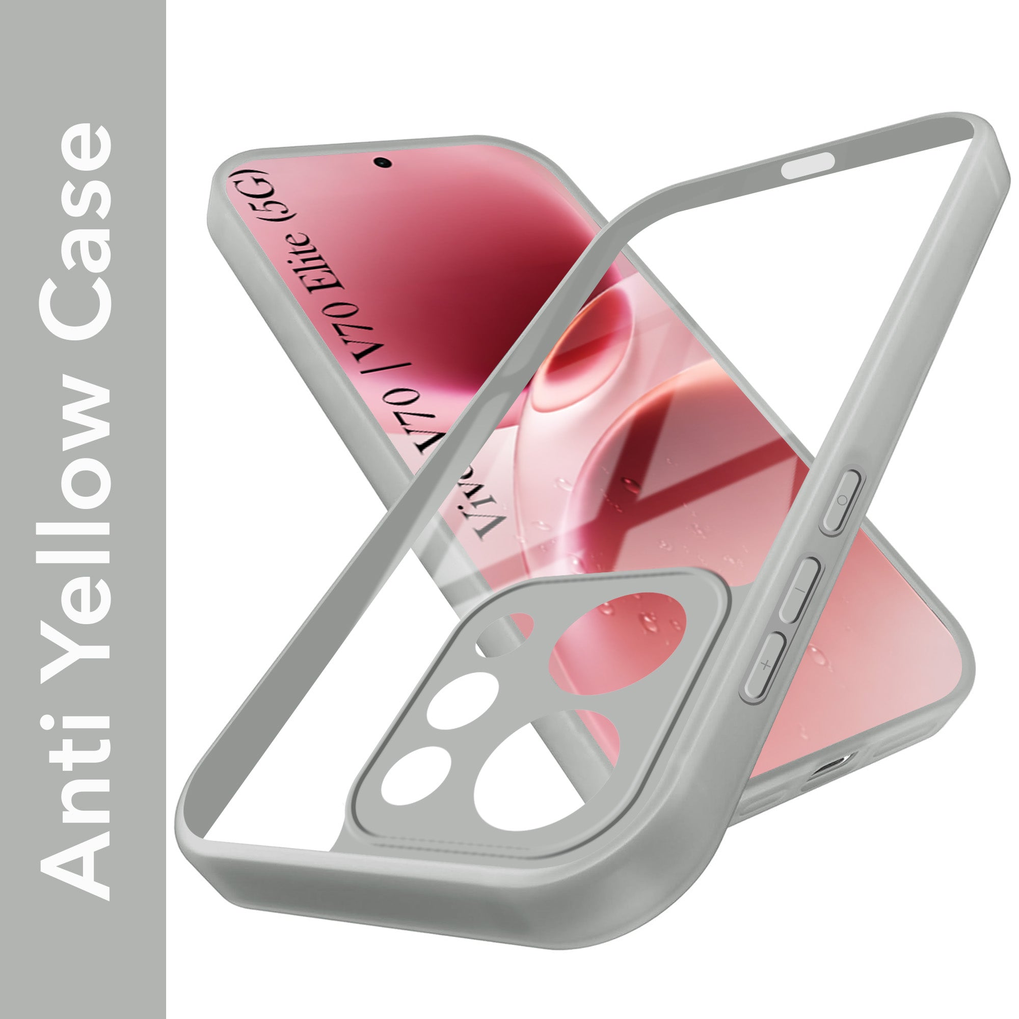 For Vivo V70 | Vivo V70 Elite (5G) Back Cover Case Ultra-Hybrid (Lifetime Anti Yellow | Anti Scratch | Crystal Clear Shockproof)