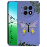 For Oppo F29 Pro Back Cover Case (Soft Butterfly Embroidery | Women Teen Girls | Camera Protection| Matte Silicone)