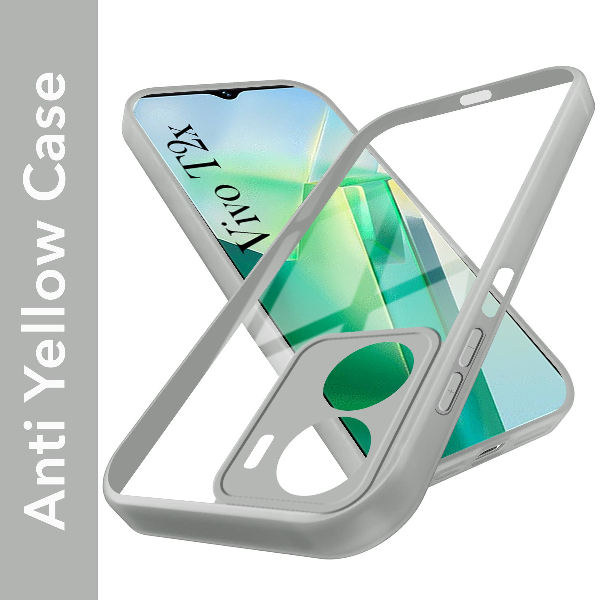 For Vivo T2x Back Cover Case Ultra-Hybrid (Lifetime Anti Yellow | Anti Scratch | Crystal Clear Shockproof)
