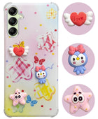 For Samsung Galaxy A14 4G | 5G Back Cover Case (3D Cute Cartoons | Hard Back Side Soft | Matte Premium Finish | HD Printing)