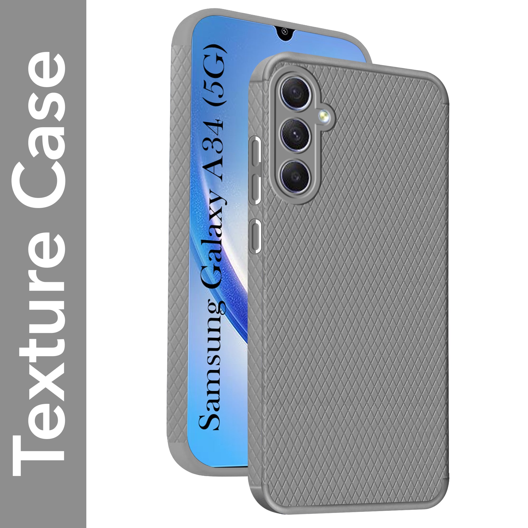 For Samsung Galaxy A34 5G Back Cover Case (Liquid Silicone | Side Grip | Camera Protection)